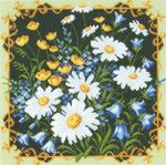 Набор для вышивания нитками Матренин Посад, Хоровод ромашек 41х41 см