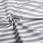 Ранфорс Полоска 130 г/м², шир.240 см, в нарезке, цв. серый, 10 метров /TOS/