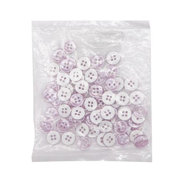 Пуговицы 4 прокола 18L (11мм), (col.17 сиреневый) CB, 72 шт