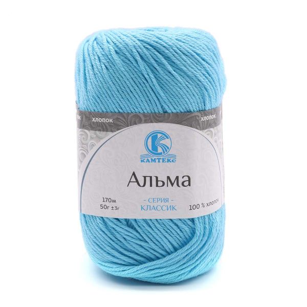 Пряжа Камтекс Альма / уп.5 мот. по 50 г, 170 м, 024 бирюза