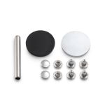 Хольнитены с отверстием ⌀7.5 мм, для толщины материала 3-4 мм, серебристый, 20 шт, Prym