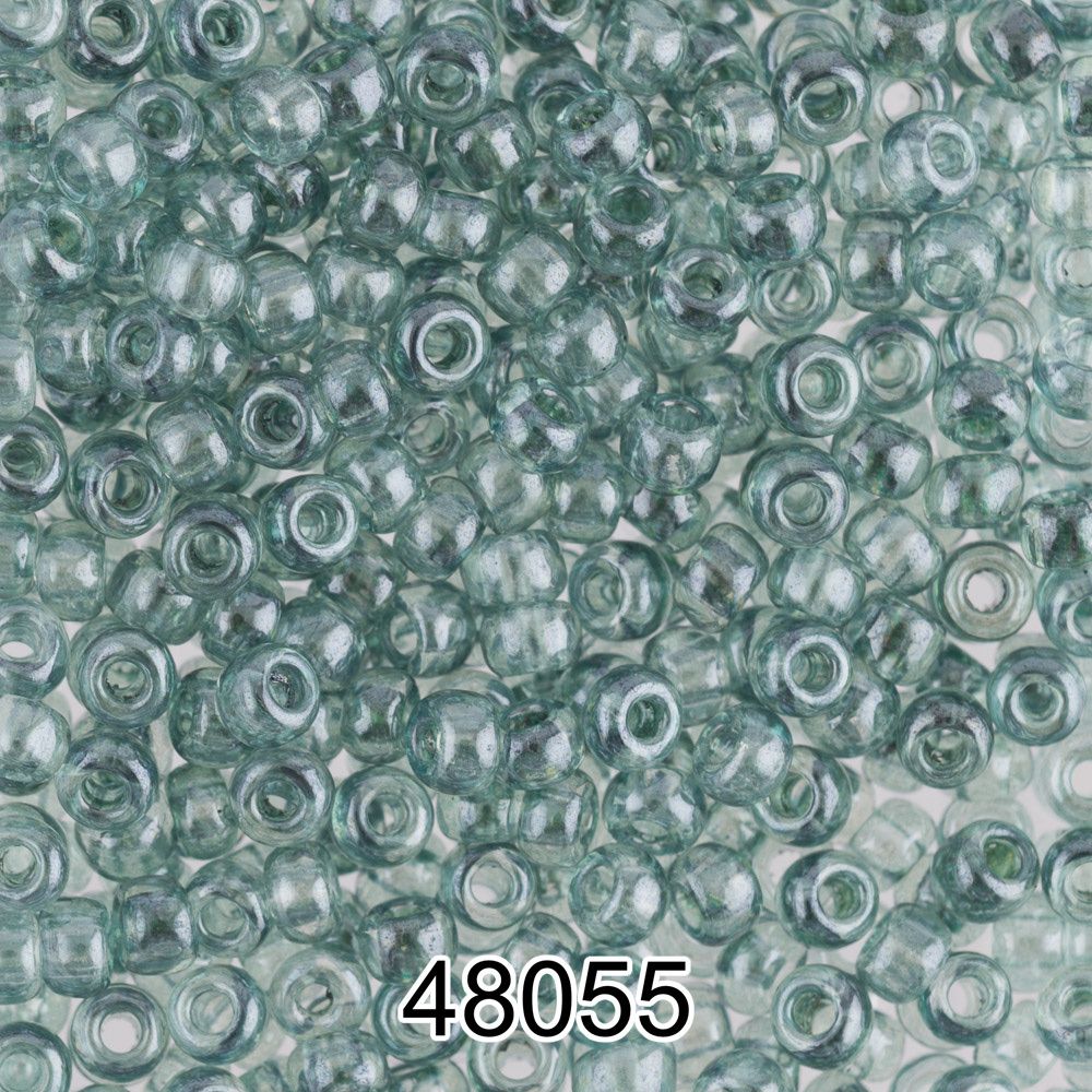 Бисер Preciosa 10/0 (2.3 мм), 500 г, 48055 (Ф251) серо-зеленый