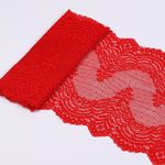 Кружево бельевое эластичное 230 мм / 3 м, 8036 цв.SD163 красный, Kruzhevo