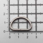 Полукольцо сварное металл внутр. 20 мм (внешн. 25х17 мм, ⌀2.5 мм), 100 шт, серебро ГР, 6068