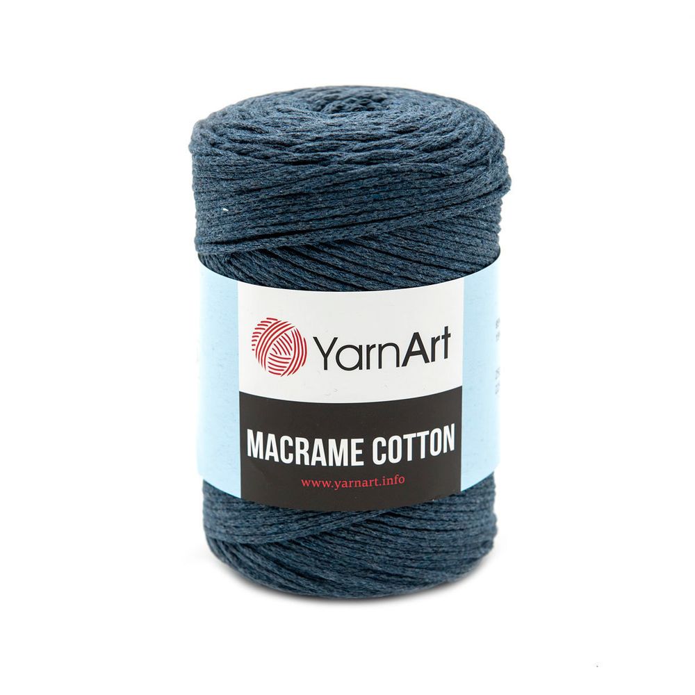 Пряжа YarnArt (ЯрнАрт) Macrame Cotton / уп.4 мот. по 250 г, 225м, 761 джинсовый