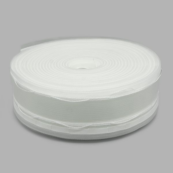 Лента (тесьма) шторная: сборка параллельная (1:4) 55 мм / 50 метров, равномерная