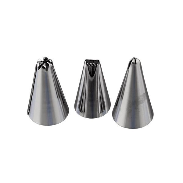 Набор кондитерских насадок, 3 шт, №02 (металл), S-Chief SHF-0064