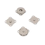 Кнопка магнитная металл пришивная ⌀14.0 мм, никель, 2AS-102, 20 шт