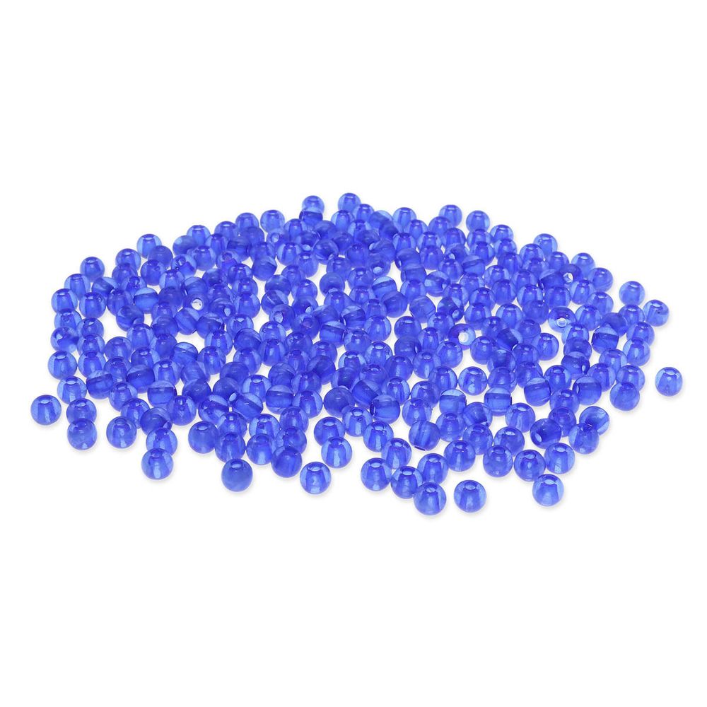Бусины пластик ⌀4 мм, полупрозрачные, 20 г, 600±20 шт, Astra&amp;Craft, 043 св.синий
