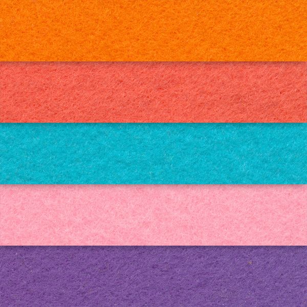 Фетр листовой жесткий 2.0 мм, 27х30 см, 5 шт, ассорти 1, Gamma FKR20-27/30