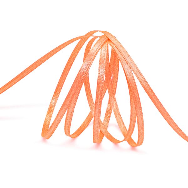 Лента атласная 2-сторонняя 3.0 мм / 100±2 метров, (037 яр.оранжевый), Globus