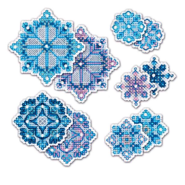 Набор для вышивания нитками Риолис, Украшение Снежинки9,5х9,5см