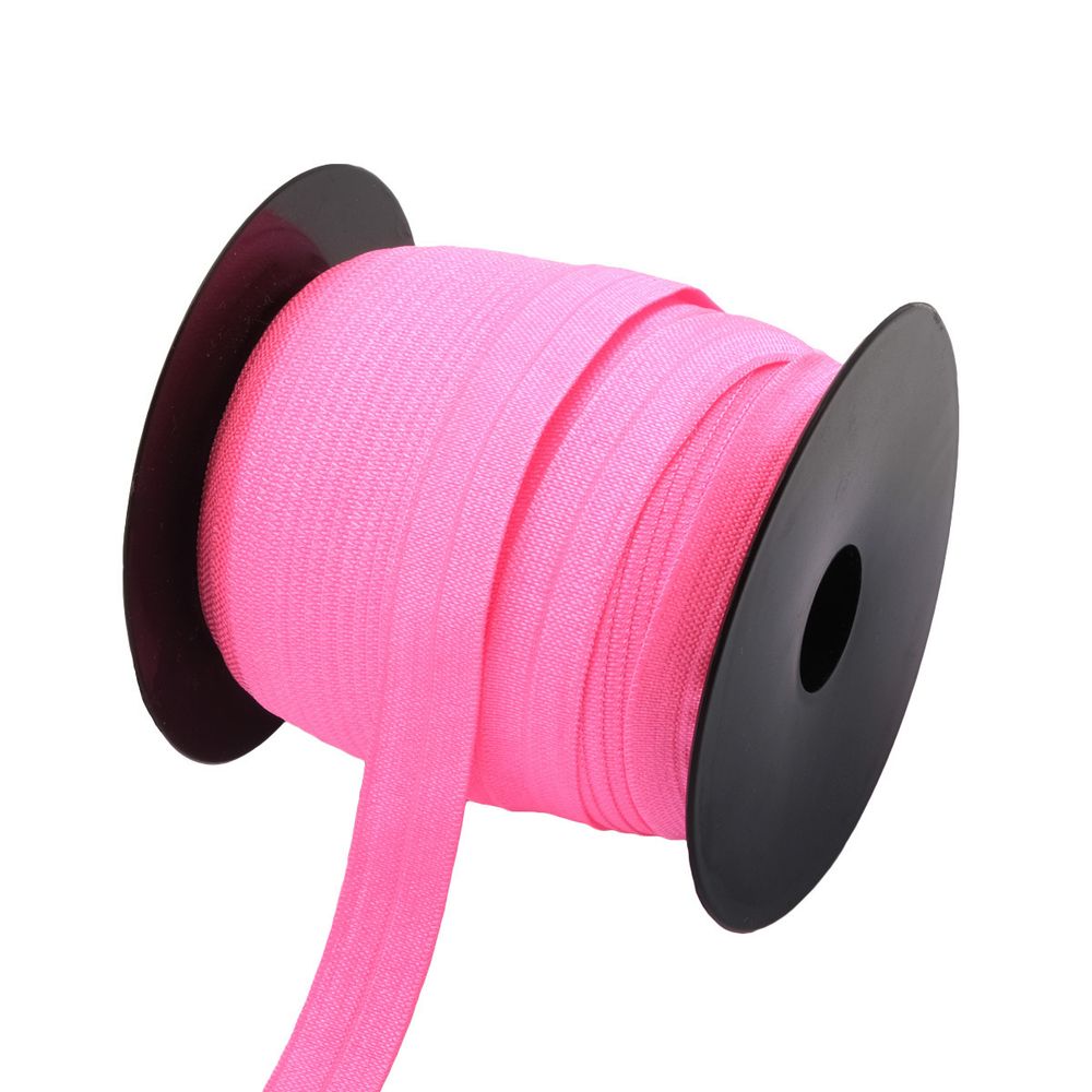 Резинка бельевая (окантовочная) 15.0 мм / 50 метров, тканая, розовый неон, ML124.015/Б