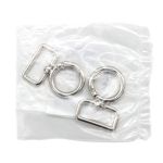 Карабин металл 25.0 мм, никель, 4 шт