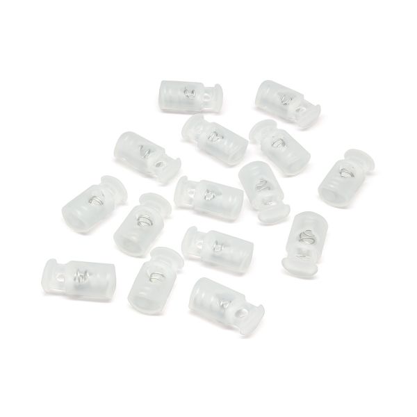 Фиксатор (зажим) для шнура пластик 1 отв., ⌀5.5 мм, 20х10 мм, цилиндр, прозрачный, 200 шт