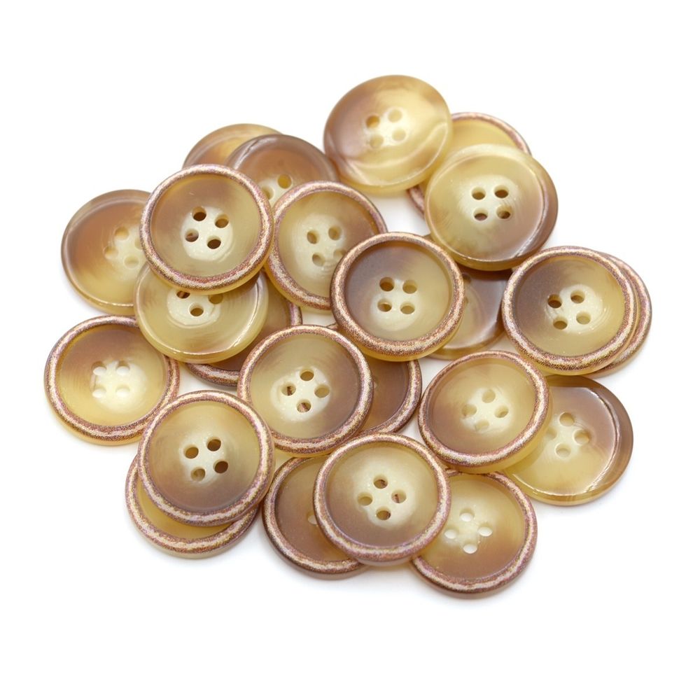 Пуговицы 4 прокола 34L (21мм), (Beige (бежевый)), 24 шт, 615013-1