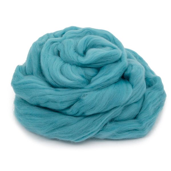 Шерсть для валяния Троицкая тонкая 1х100 г (до 23 мкр), 752 дымчато-бирюзовый