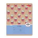 Тетрадь ученическая школьная, A5+ 24 л. на скобе 65 г/м², белизна 100% 30 шт, клетка, 000719 Вкусная переменка, Светоч 24ТЕТк-001