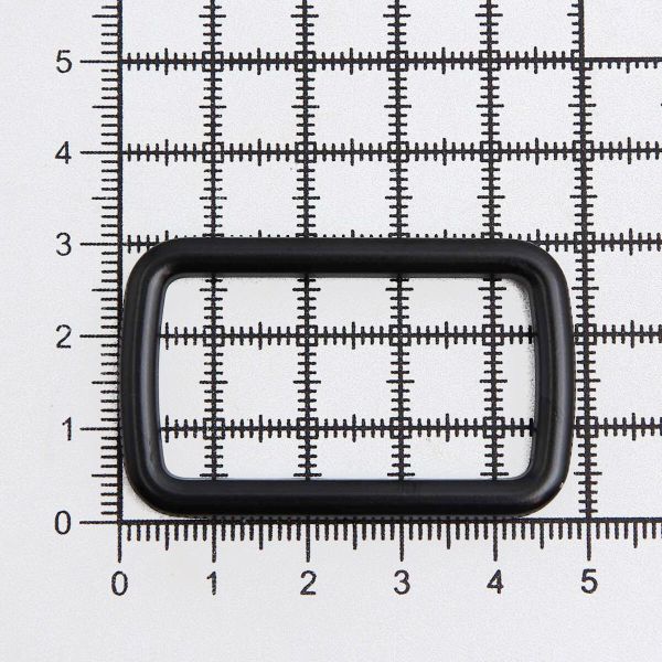 Рамка прямоугольная металл 40 мм /49х30 мм/ черный матовый, ГУ12749, 4 шт