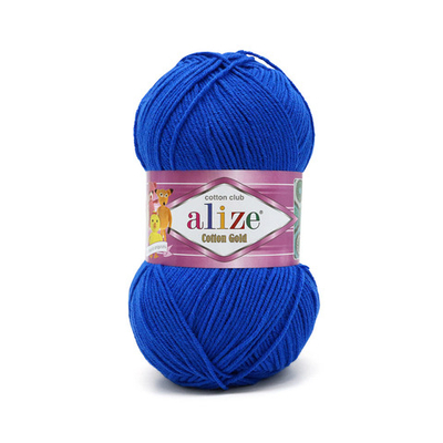 Пряжа Alize (Ализе) Cotton Gold / уп.5 мот. по 100 г, 330м, 141 василек A