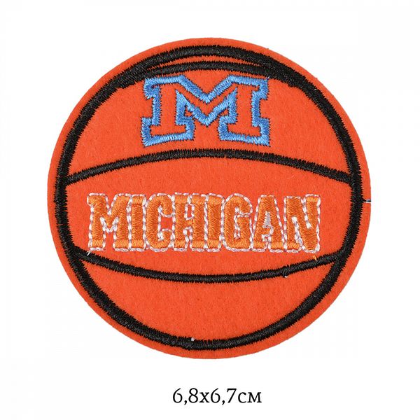 Аппликация пришивная 2301 Мяч 6,8х6,7см, 10 шт