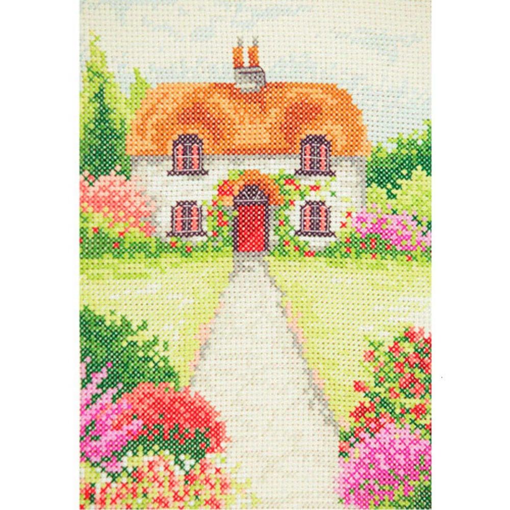 Набор для вышивания нитками Anchor, Садовый домик 23х16см