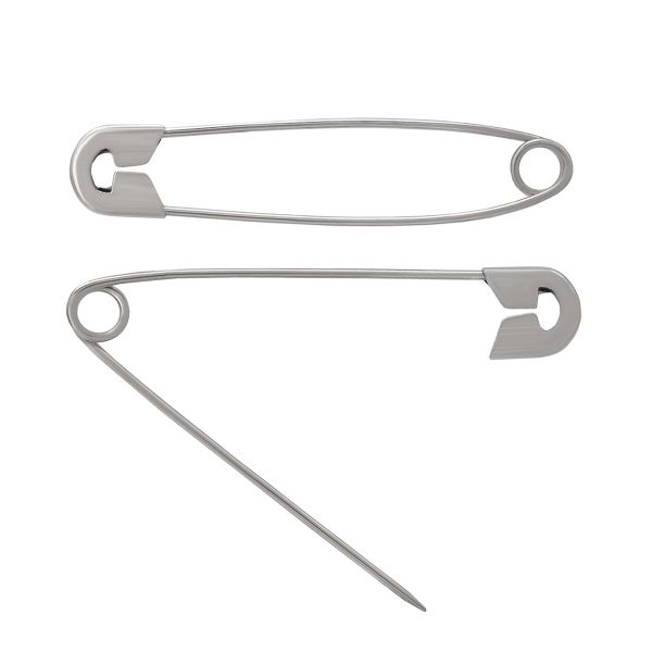 Булавки английские l=44 мм, никель, 1000 шт, С-17