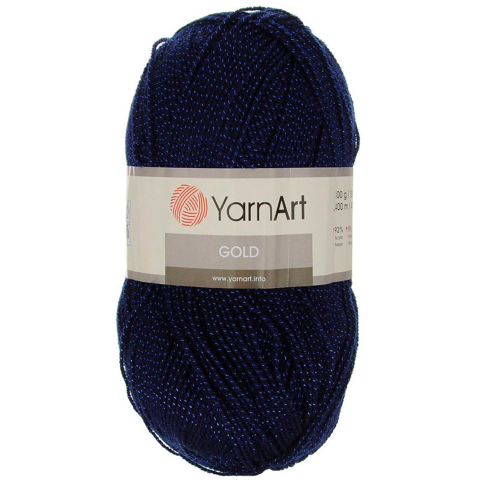 Пряжа YarnArt (ЯрнАрт) Gold / уп.5 мот. по 100 г, 400м, 9033 синий /TOS/
