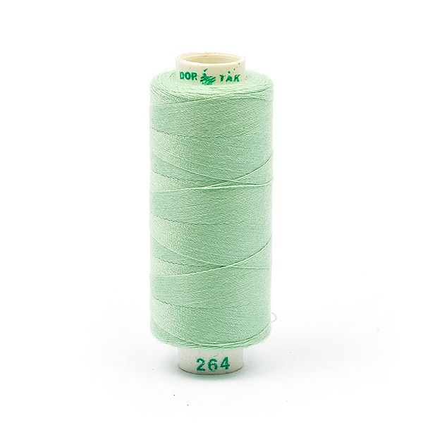 Нитки швейные бытовые Dor Tak 40/2, 366 м / 10 кат., 264 св.зеленый