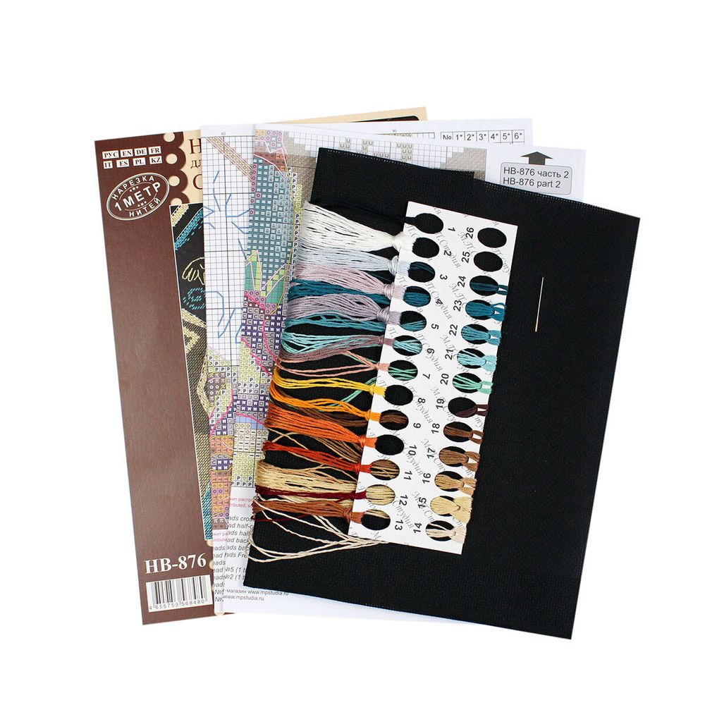 Набор для вышивания нитками МП Студия, Небесный калейдоскоп, 20х15 см