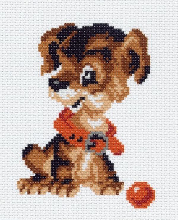 Набор для вышивания нитками Матренин Посад, 16х20 Тобик