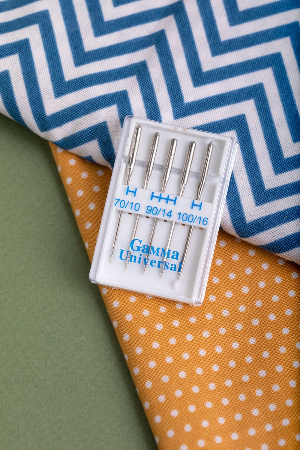 Иглы для швейных машин базовые универсальные 130/705 H, №70-100, 5 игл, Gamma NU-5 №70-100