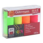 Нитки швейные (набор) Sew-All 100 м, 4 цвета NEON Gutermann (1), 734463