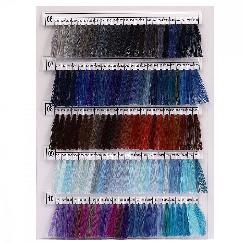 _01_ Карта цветов ниток: Нитки Max и Ideal швейные универсальные