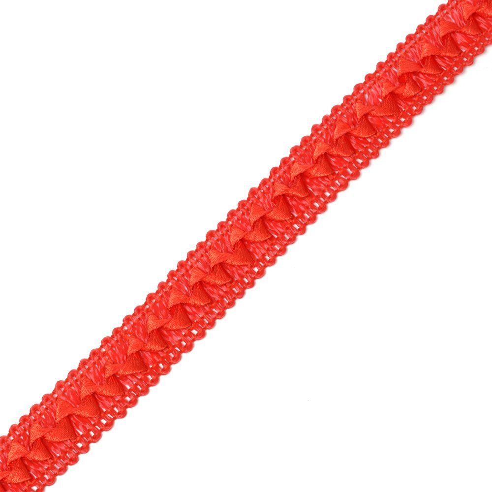 Тесьма декоративная Самоса 18 мм, 19 (26), цв.красный 163 (F162) уп.18.28м