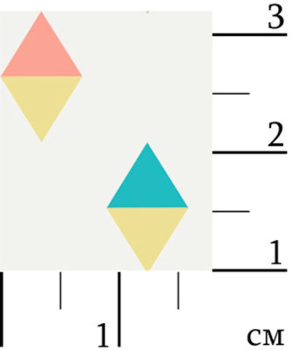 Ткань для пэчворка Peppy Грамотейка, рулон 112 см / 5 метров, ГР-09 ромбы белый, Peppy