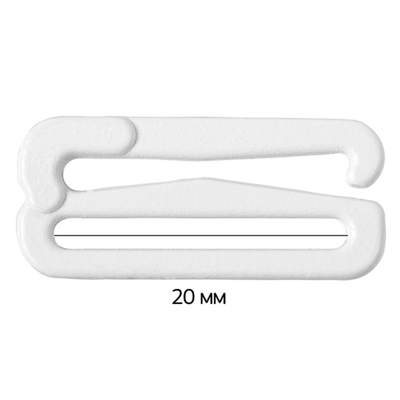 Крючки для бюстгальтера металл 19.7 мм, 001 белый, Arta, 50 шт