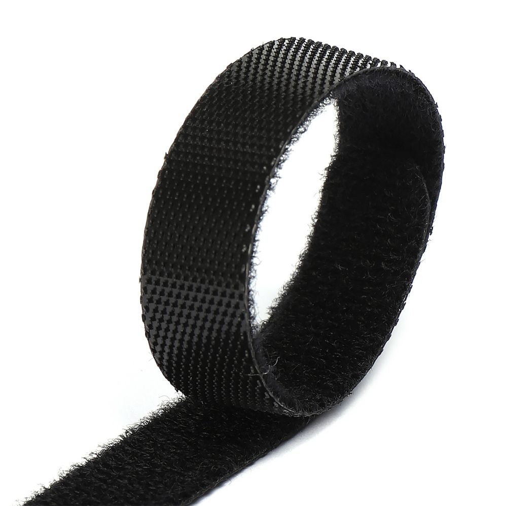 Лента контактная липучка (велкро) хомут 30 мм, 1,2 см, 100 шт, черный, кач."B" /TOS/