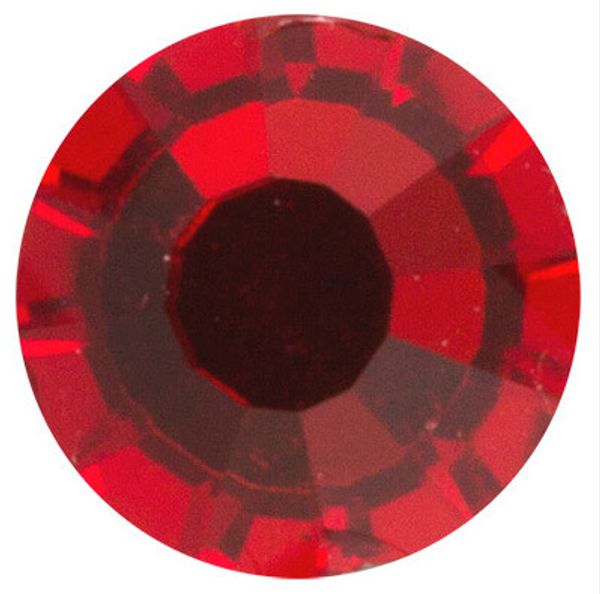Стразы клеевые стекло 2.4 мм, 144 шт, SS08/144 св.красный (Light Siam), Zlatka SS08/144