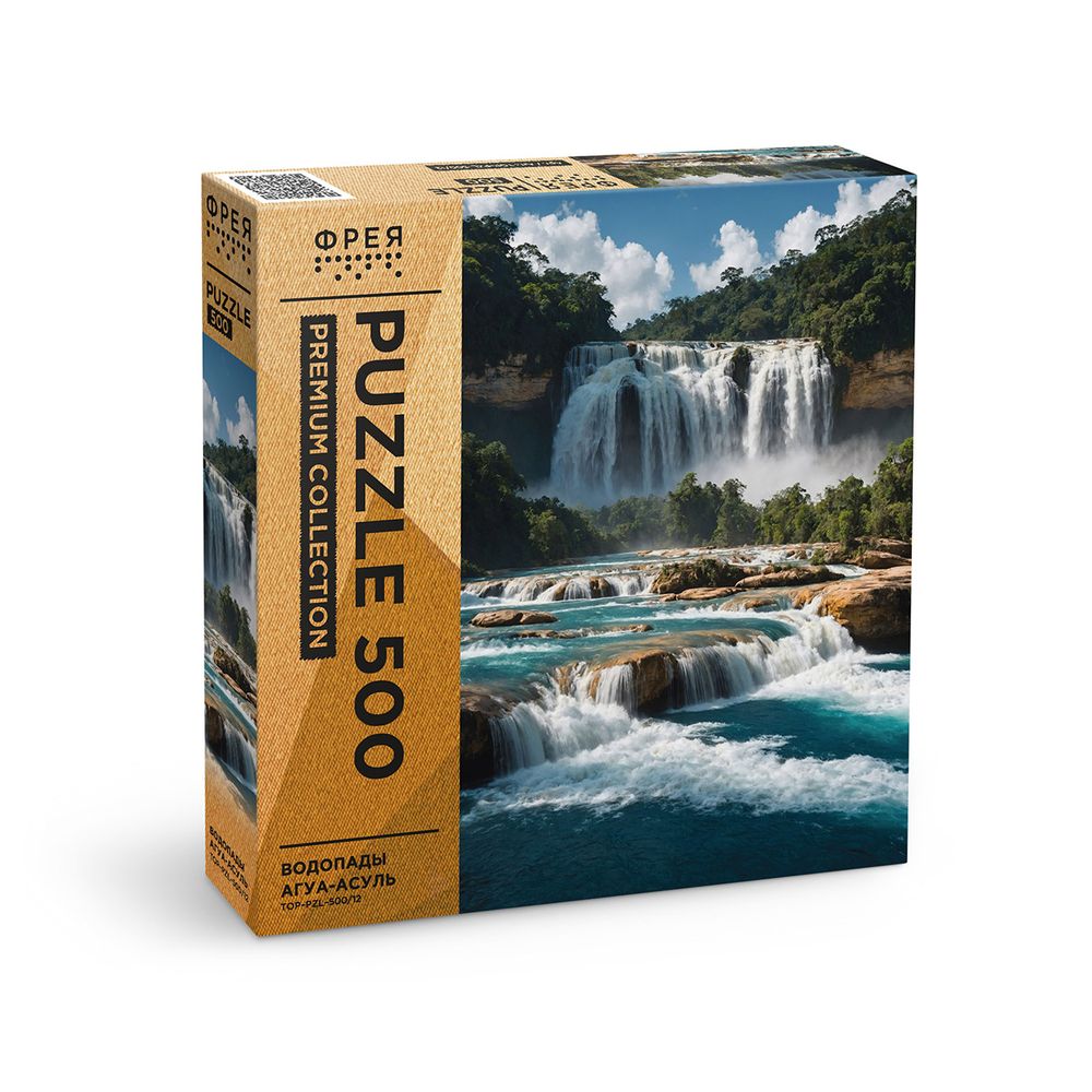 Пазл. Премиальная коллекция 500 элементов, TOP-PZL-500/12 Водопады Агуа-Асуль, Фрея