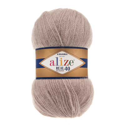 Пряжа Alize (Ализе) Angora Real 40 / уп.5 мот. по 100 г, 430м, 541 бежевый A