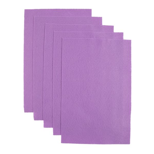 Фетр листовой 1 мм, 20х30 см, 5 шт, 110 лиловый, Blitz FKC10-20/30