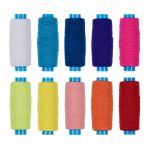 Нитки спандекс ⌀0.6 мм, набор 10 катушек по 25 метров, ассорти 1, Gamma ET-10