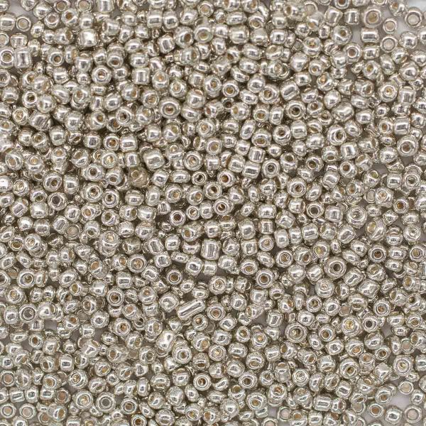 Бисер Astra&Craft 11/0 (2.1 мм), 200 г (10х20 г), цв. 1109 серебро/глянц.покрытие