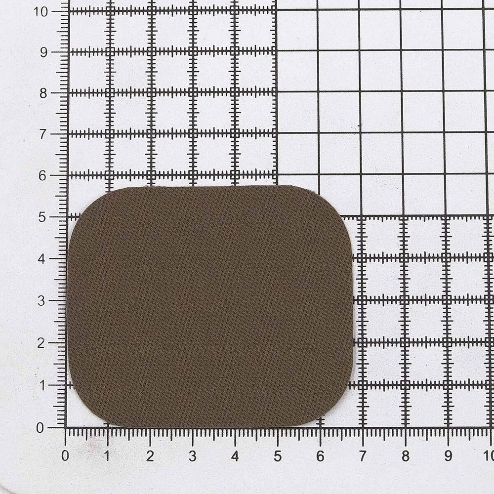 Термозаплатка, ткань, 57х67мм (коричневый (brown)), AZ01, 10 шт