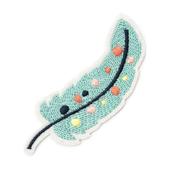 Термоаппликация Голубое перо, 7,8х3см, Hobby&Pro