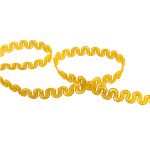 Тесьма декоративная 10 мм / 10 метров, метал. рис. 8657, желтый/ под золото, Blitz