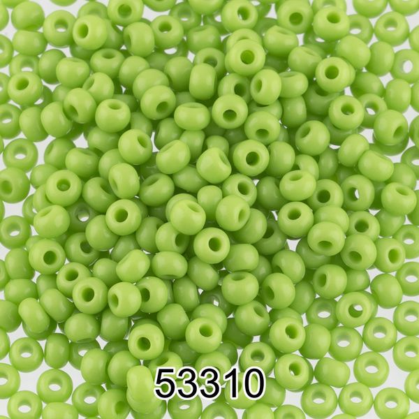 Бисер Preciosa 10/0 (2.3 мм), 500 г, 53310 (Ф116) салатовый
