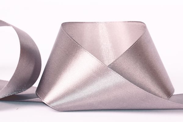 Лента атласная 1-сторонняя 50.0 мм / 33±2 метра, 018 т.серый, Gamma