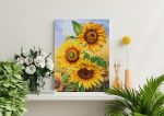 Алмазная (кристальная) мозаика Фрея, Подсолнухи на закате 30х40 см